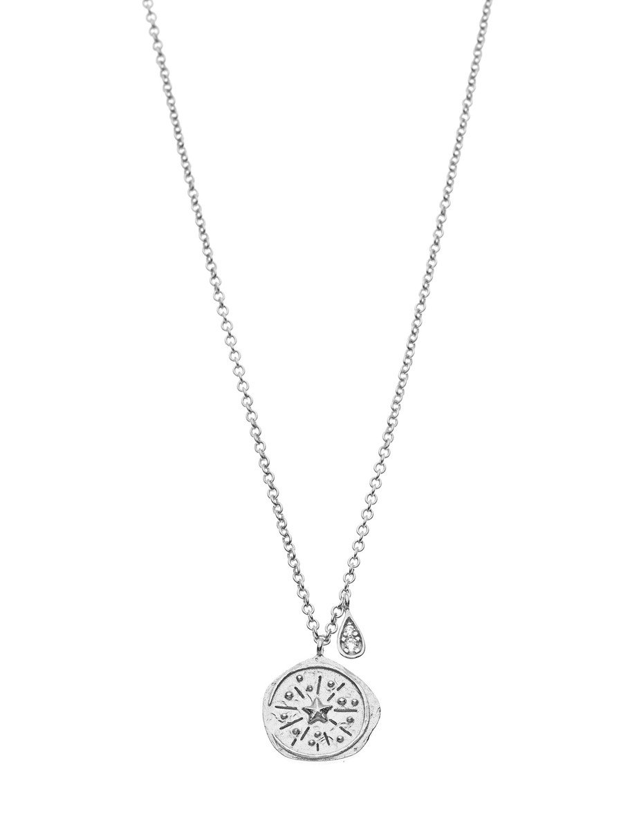 Northern Lights Compass Necklace in Silver — Jewellery Co. Australia